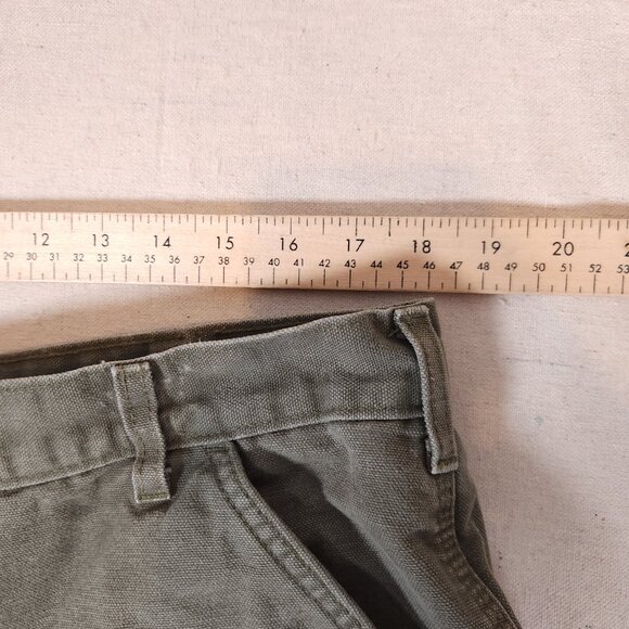 Carhartt Original Fit Flannel Lined Carpenter Pants Mens 42x32 Utility ~36x29.5 - Picture 4 of 16